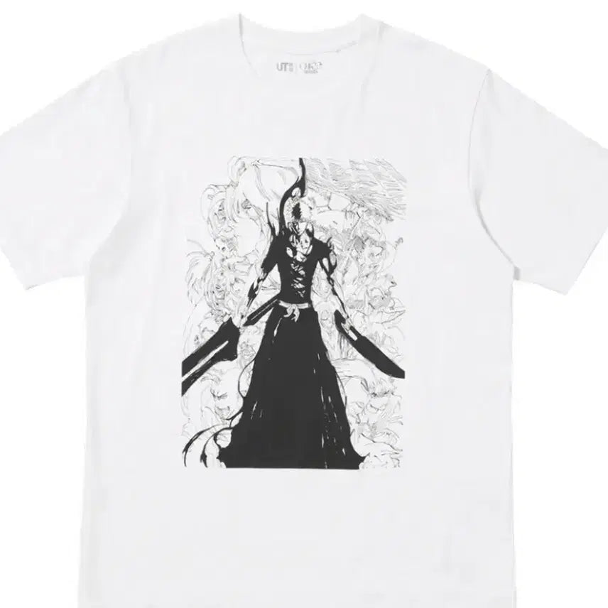 [BUNJANG] Uniqlo Bleach UT Short Sleeve T-Shirt White / 유니클로 블리치 UT 반팔 티셔츠 화이트