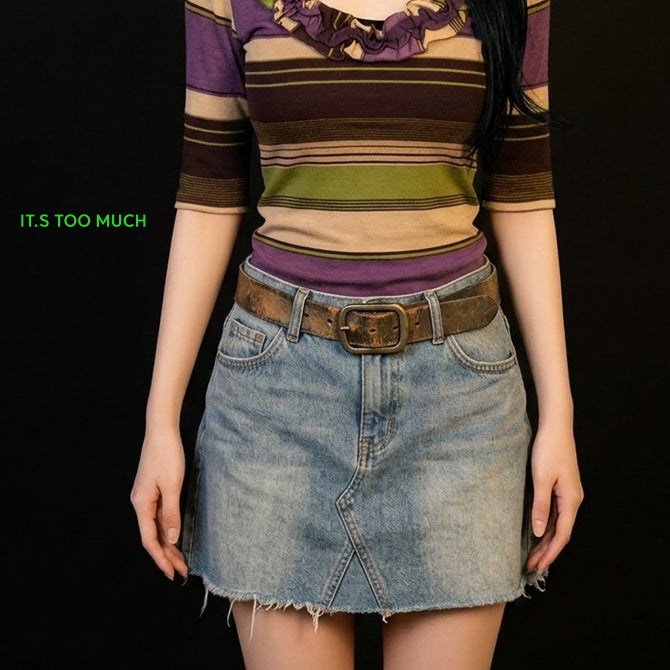 [BUNJANG] Retro Flower Short Sleeve Blouse / Q2316 플라워 복고블라우스 여성티셔츠 여자티셔츠 여성블라우스 반팔티
