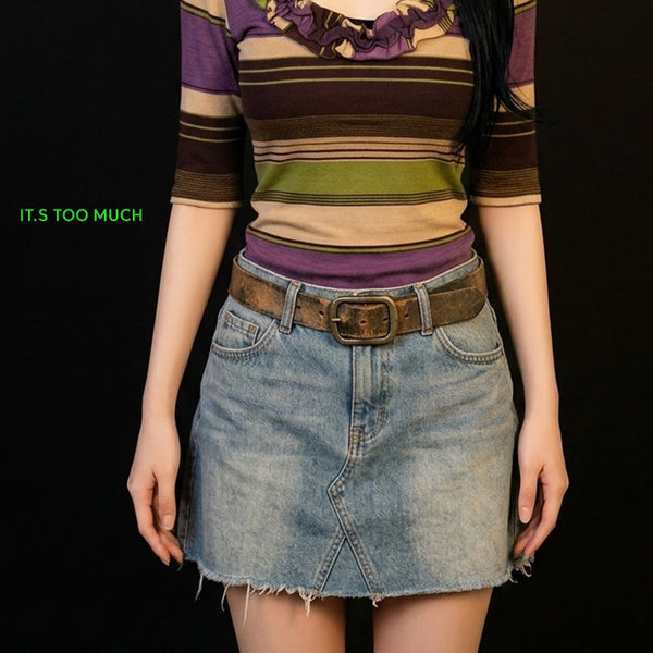 [BUNJANG] Retro Flower Short Sleeve Blouse / Q2316 플라워 복고블라우스 여성티셔츠 여자티셔츠 여성블라우스 반팔티