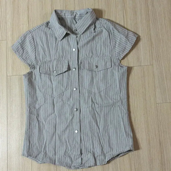[BUNJANG] Short Sleeve Shirt (Light Khaki) / (실착1회) 연카키 반소매셔츠