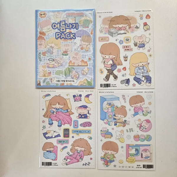 [BUNJANG] Lalahouse Sticker Set (8 Sheets) / 스티커) 라라하우스 8장