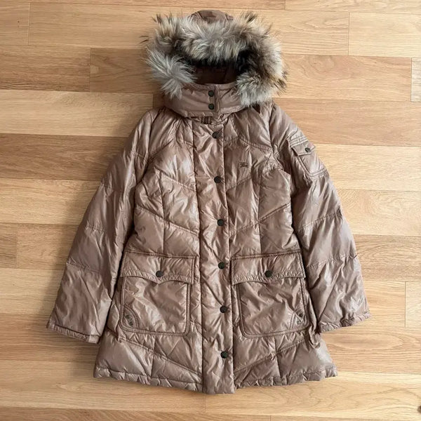 [BUNJANG] Burberry Blue Label Fur Hood Down Padding 40 / 버버리 블루라벨 퍼 후드 다운 패딩 40