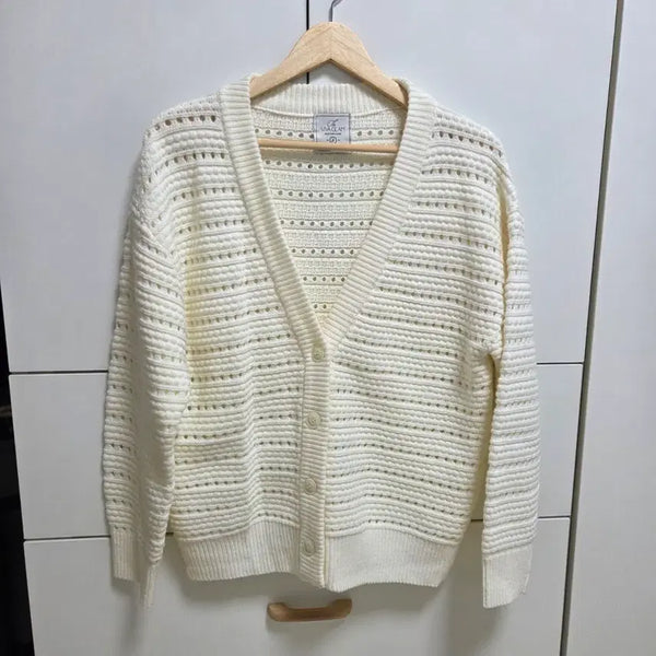 [BUNJANG] Ivory Cardigan - Free Size / (실착2회) 아이보리 가디건 프리사이즈