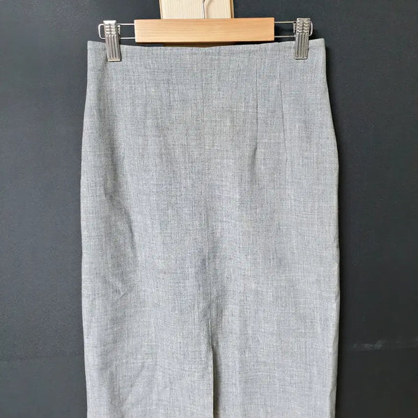 [BUNJANG] Ryan Black Label Front Slit Midi Skirt Grey / 진짜만원 RYAN 블랙라벨 앞트림 55 미디스커트 그레이