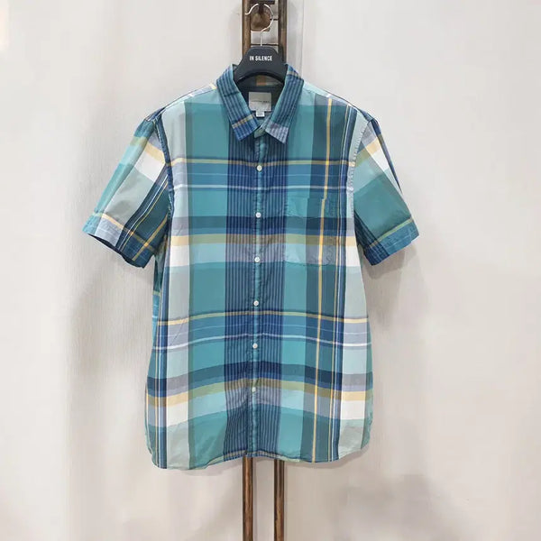 [BUNJANG] American Eagle Plaid Short Sleeve Shirt XXL / (JJ31022)아메리칸이글 체크 반팔셔츠 XXL(110)