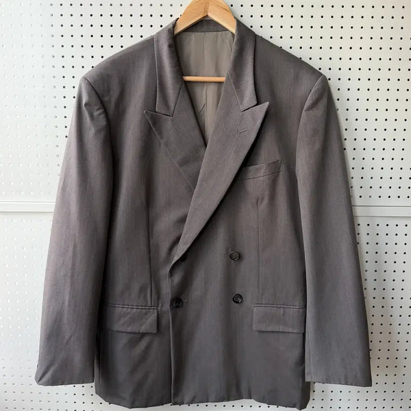 [BUNJANG] Issey Miyake Double Breasted Wool Blazer / 이세이미야케 더블 브레스티드 울 블레이저