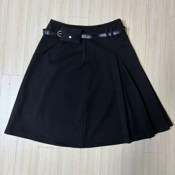 [BUNJANG] Black Midi Long Skirt / (새상품) 블랙 미디 롱 스커트
