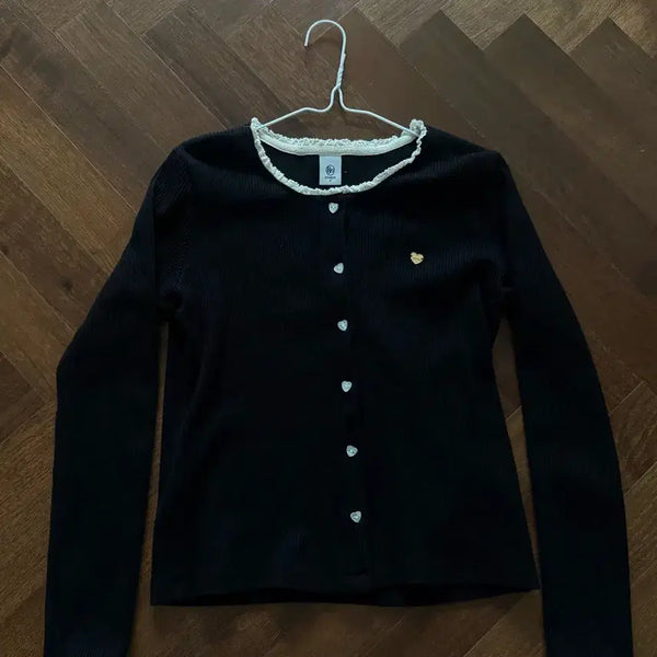 [BUNJANG] Lonlon Women's Cardigan Black / 론론여성가디건