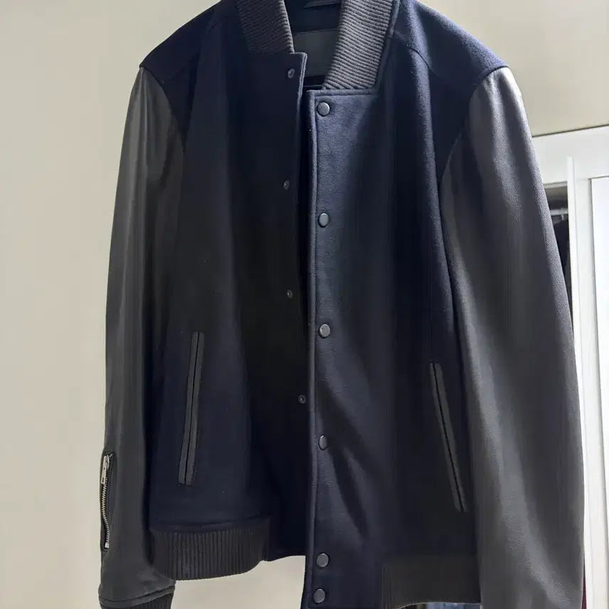[BUNJANG] AllSaints Leather Varsity Jacket - Size M / 올세인츠 레더 바시티 m사이즈
