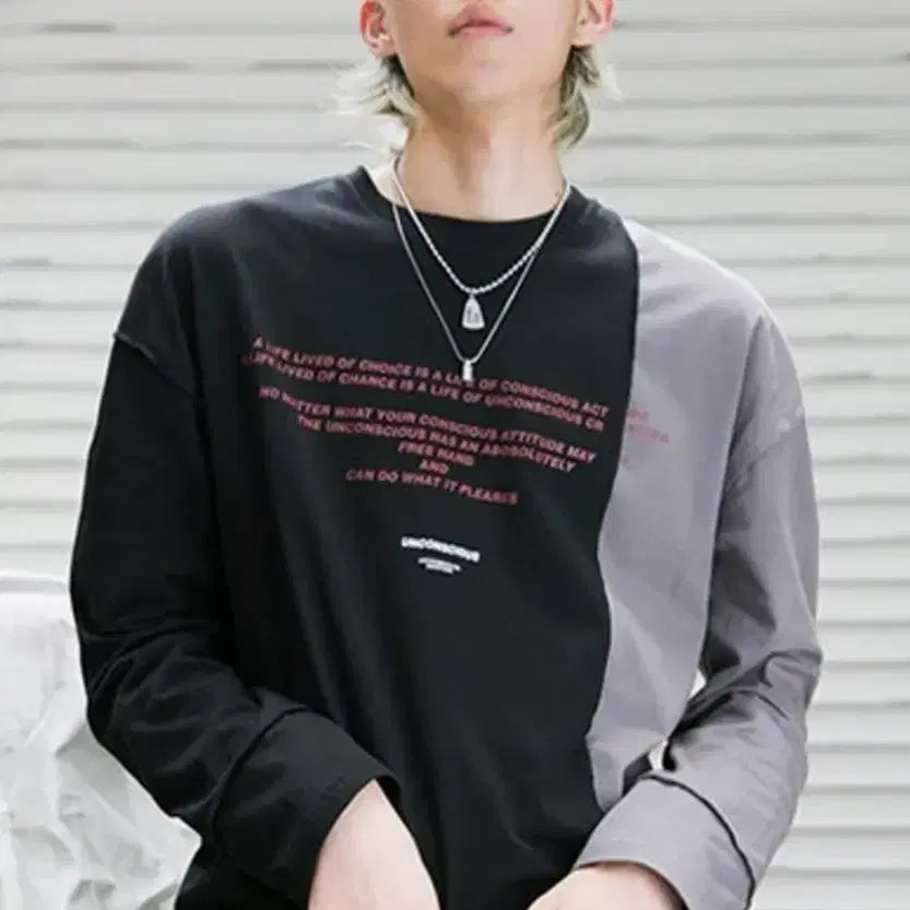[BUNJANG] Anotheryouth Asymmetrical Overlock Long Sleeve / 어나더유스 anotheryouth 언발란스 오버로크 롱슬리브 긴팔