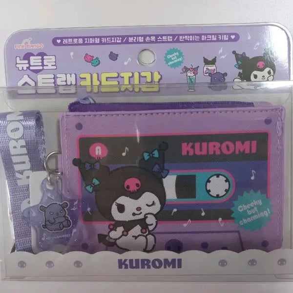 [BUNJANG] Kuromi Retro Strap Card Holder / 쿠로미 뉴트로 스트랩 카드지갑