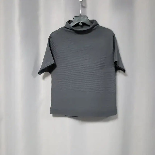 [BUNJANG] Horizontal Pleats Spandex T-Shirt (New) / 가로 플리츠 스판티 (새상품)