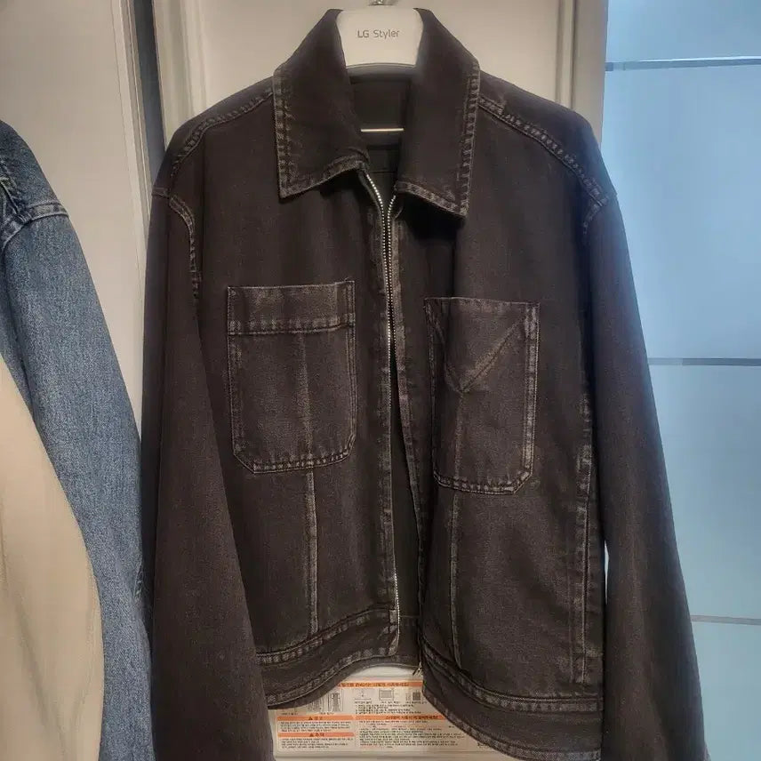 [BUNJANG] Solid Homme Black Denim Jacket Size 100 / 솔리드옴므/흑청자켓/100사이즈