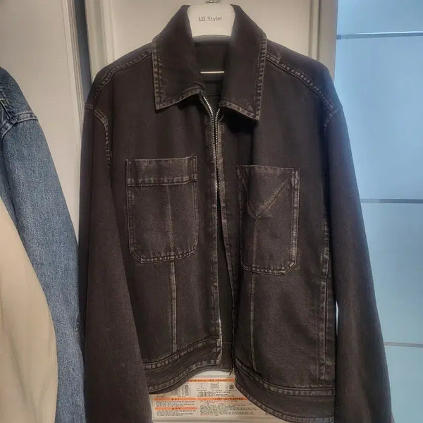 [BUNJANG] Solid Homme Black Denim Jacket Size 100 / 솔리드옴므/흑청자켓/100사이즈