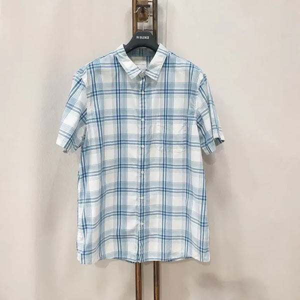 [BUNJANG] American Eagle Plaid Short Sleeve Shirt XXL (110) / (JJ31023)아메리칸이글 체크 반팔셔츠 XXL(110)