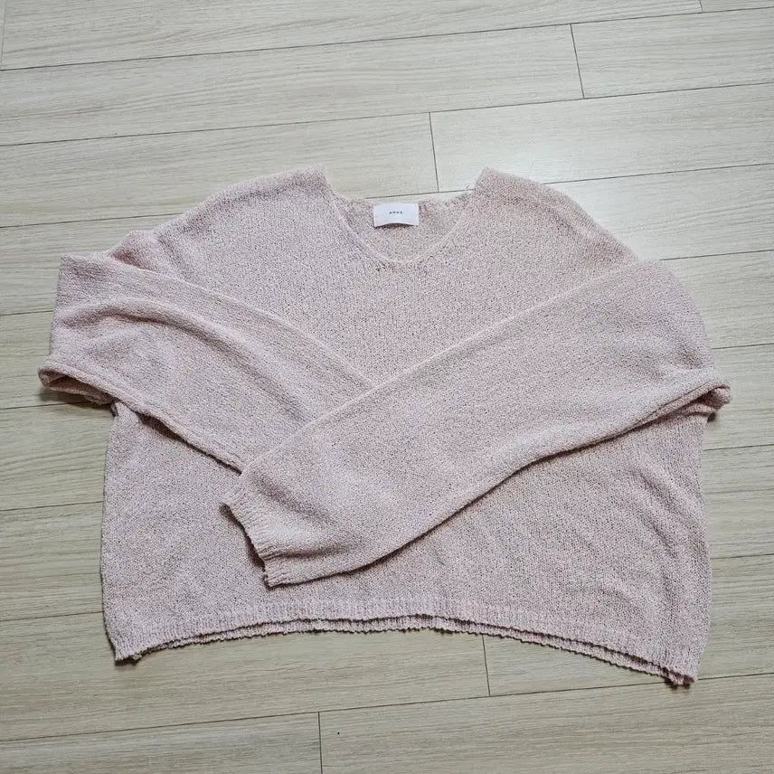 [BUNJANG] Cropped Summer Knit Pink / 크롭 썸머니트 핑크