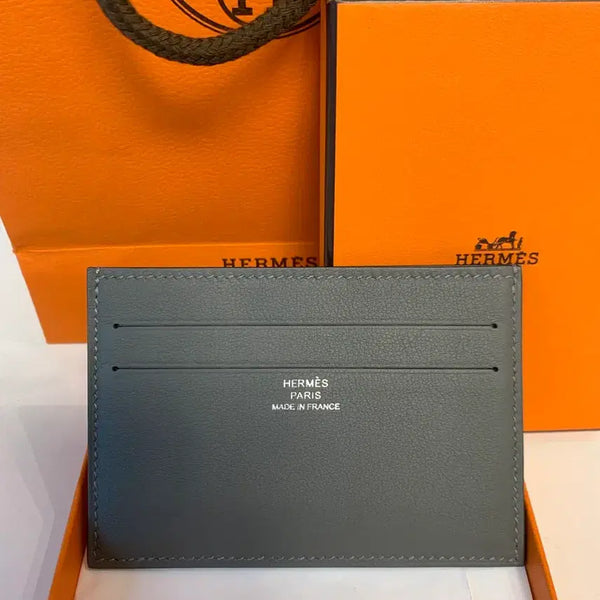 [BUNJANG] Hermès Citizen Twill Card Holder Swift & Silk Clochette Gris Mérier / 에르메스 시티즌 트윌 카드 홀더 스위프트 & 실크 클로셰 그리 메이어
