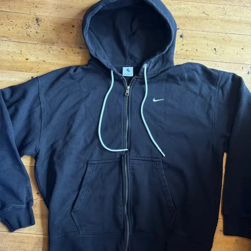 [BUNJANG] Nike Black Hooded Zip-Up Hoodie XL / 나이키 블랙 후드집업 XL