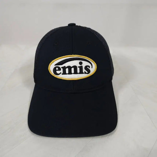 [BUNJANG] EMIS Logo Trucker Mesh Cap Black / 이미스 EMIS [FREE] 로고 트러커 메쉬캡 블랙 볼캡