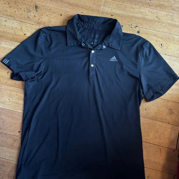 [BUNJANG] Adidas Climacool Performance Polo T-Shirt Black 110 / 아디다스 클라이마쿨 기능성 카라티 110 블랙