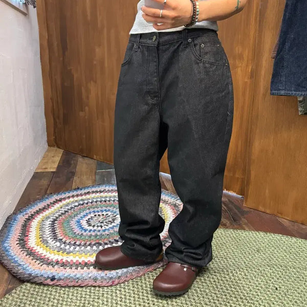 [BUNJANG] Vintage Raw Denim Black Jeans / Example 빈티지 생지 흑청 데님팬츠 (h251)