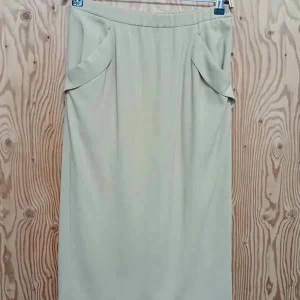 [BUNJANG] Mine Drape Pocket Midi H-Line Skirt (Beige) / 마인 드레이프 포켓 미디 H라인 스커트 (2019SS/베이지/64)