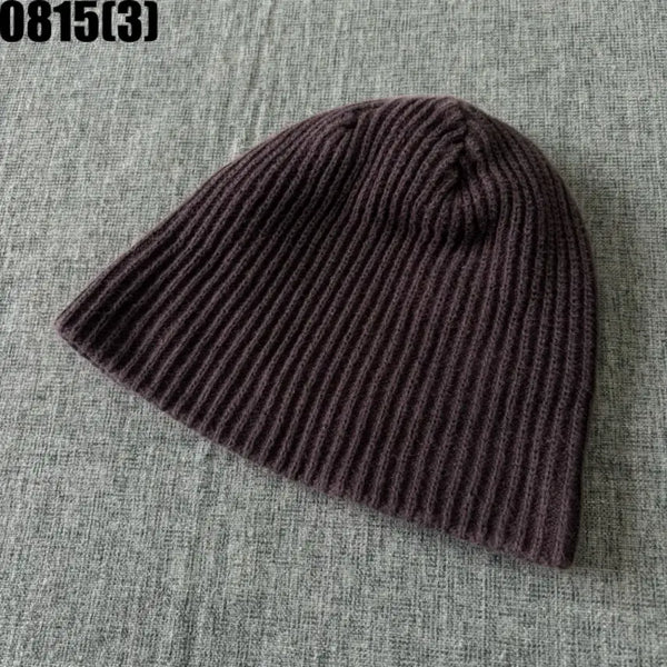 [BUNJANG] Ribbed Knit Beanie - Dark Brown / 골지 니트 비니 다크 브라운 모자 8/15