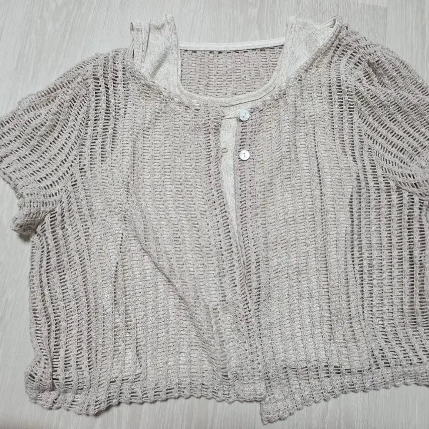 [BUNJANG] Sleeveless Top and Cardigan Set / 여름 나시 가디건 세트