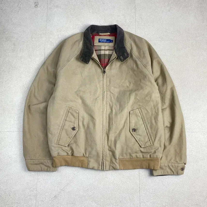 [BUNJANG] 90s Polo Ralph Lauren Duck Canvas Harrington Jacket (Size 100) / 90s 폴로 덕 캔버스 바라쿠타 자켓 (100)