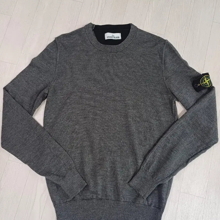 [BUNJANG] Stone Island Wool Knit Sweater Grey M / 스톤아일랜드 울니트 그레이 M사이즈