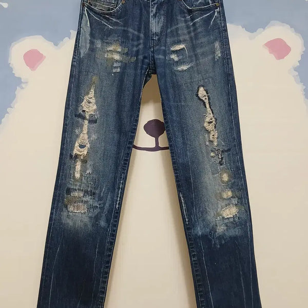[BUNJANG] Tommy Hilfiger Denim Vintage Distressed Jeans / (30) 타미힐피거 데님 빈티지 데미지 청바지