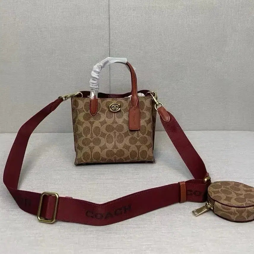 [BUNJANG] Coach Willow 18 Canvas Clutch Bag / 코치/여성 숄더 크로스백 Willow 18 대표적인 캔버스 클러치백