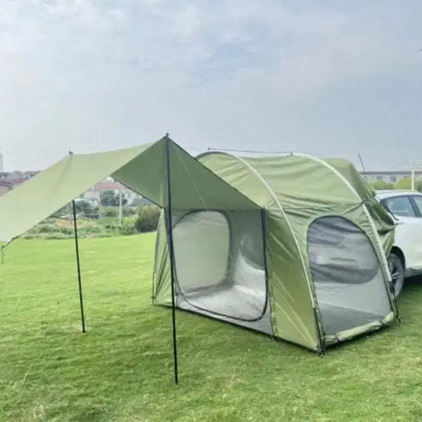 [BUNJANG] SUV Car Camping Tail Tent Docking Shelter with Awning and Windows / 차박텐트 확장형 분리형 도킹쉘터 3x1.5x2.1m 방수 자립형 suv 차박 꼬리텐트 카 쉘터 천막과 창문 포함