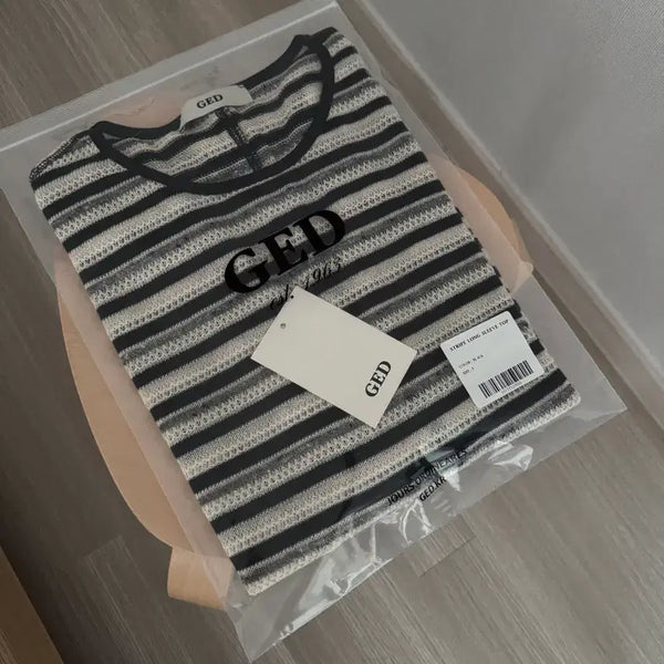 [BUNJANG] GED Stripe Long Sleeve Top Black / 게드 ged 스트라이프 티셔츠 팝니다.