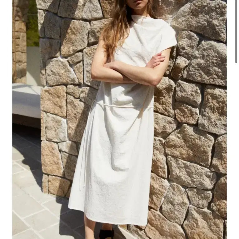 [BUNJANG] Le917 Neck Strap Detail Dress [Cream] / 판매/ 르917 원피스 NECK STRAP DETAIL DRESS [CREAM]