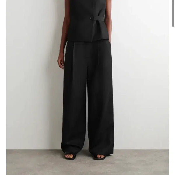 [BUNJANG] COS Relaxed Linen Blend Wide Leg Trousers / 코스 릴랙스드 리넨 블렌드 와이드 레그 트라우저