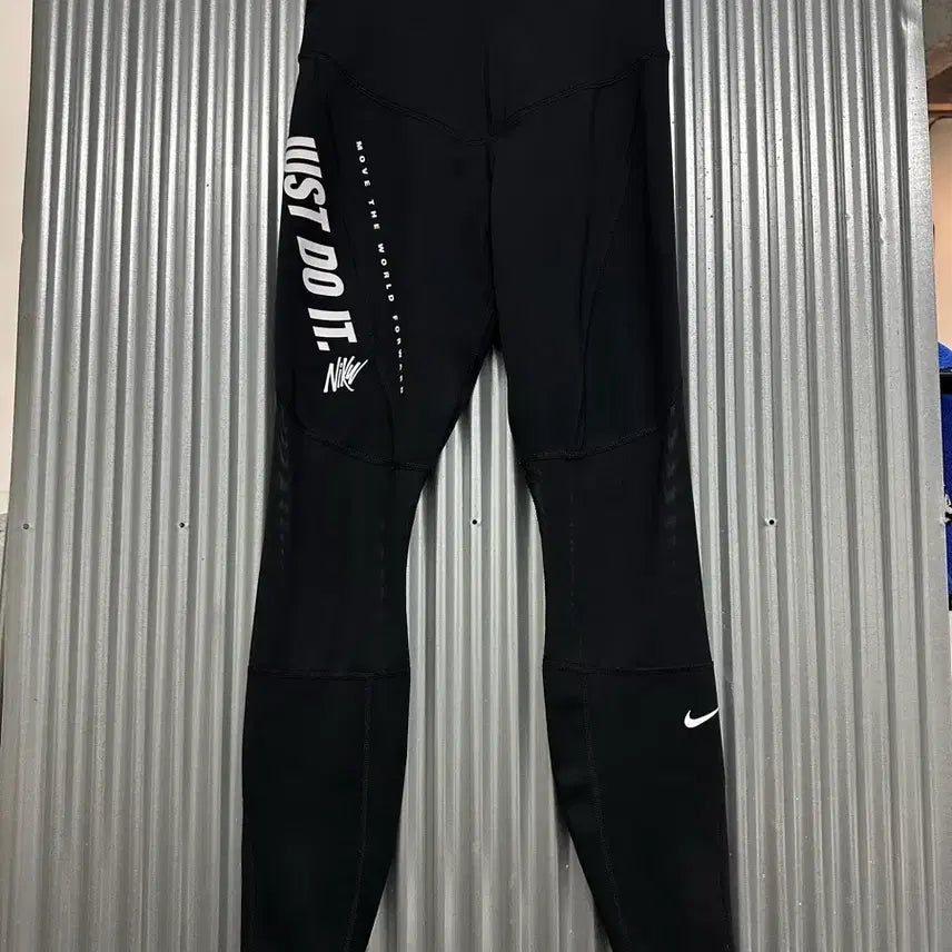 [BUNJANG] Nike Black Dri-FIT Logo Leggings Training Pants / [m] 나이키 블랙 드라이핏 로고 레깅스 트레이닝 바지