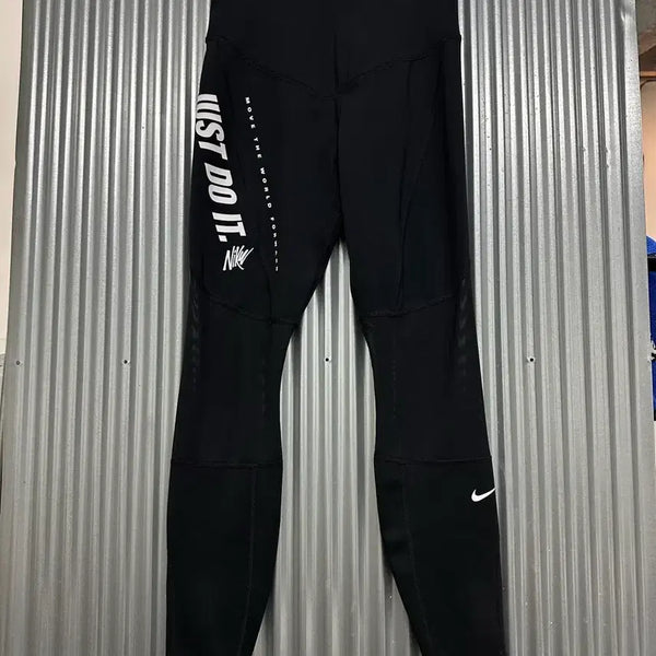 [BUNJANG] Nike Black Dri-FIT Logo Leggings Training Pants / [m] 나이키 블랙 드라이핏 로고 레깅스 트레이닝 바지