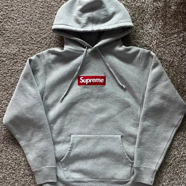 [BUNJANG] Supreme Box Logo Hoodie Grey L / 슈프림 박스로고 후드티 그레이 L