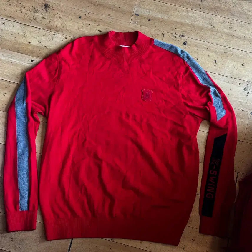 [BUNJANG] JDX Red Swing Logo Knit 105 / JDX 레드 스윙 로고 니트 105