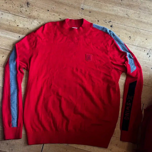 [BUNJANG] JDX Red Swing Logo Knit 105 / JDX 레드 스윙 로고 니트 105