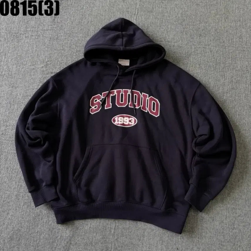 [BUNJANG] Studio 1993 Navy Hoodie (M) / 스튜디오 1993 네이비 남색 후드티 m 95 8/15