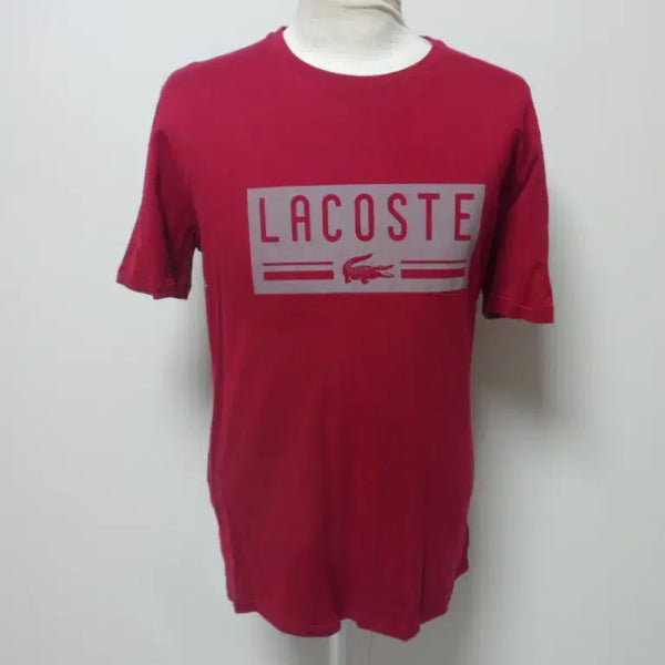 [BUNJANG] Lacoste Men's Short Sleeve Round Neck T-Shirt Set (2-Pack) / 라코스테/핑(2벌세트)남성/일상복/반팔/라운드 티셔츠/95/새제품수준