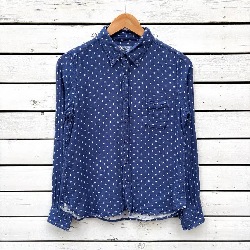[BUNJANG] Beams Polka Dot Shirt / Beams 빔즈 도트 땡땡이 셔츠