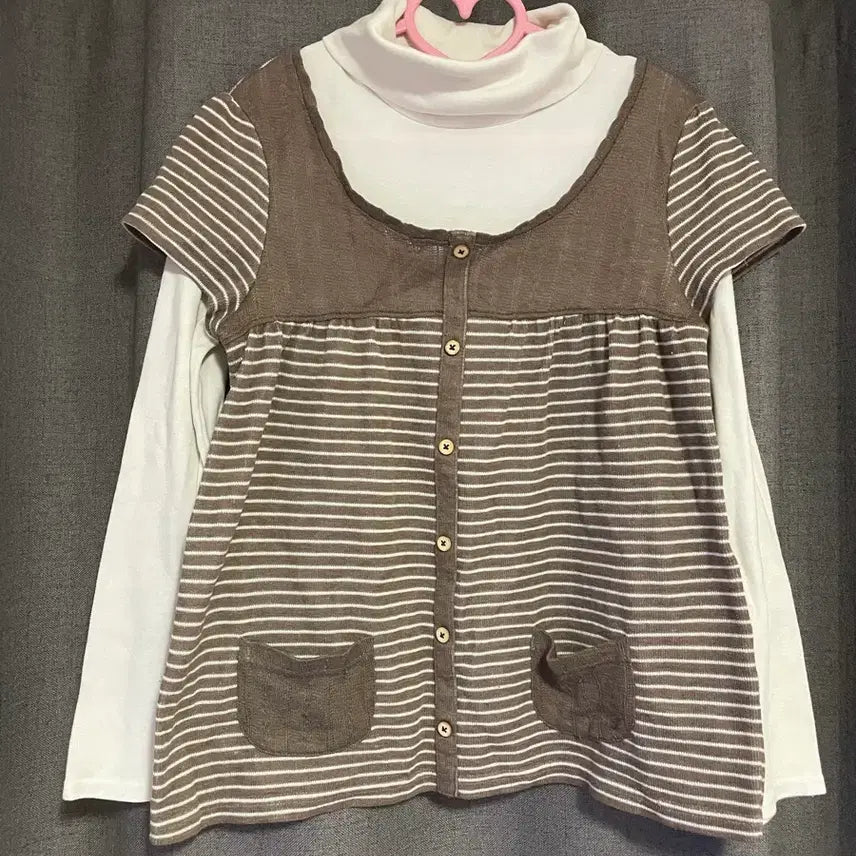 [BUNJANG] Mori Girl Layered Blouse T-Shirt / 모리걸 레이어드 블라우스 티셔츠 하구미