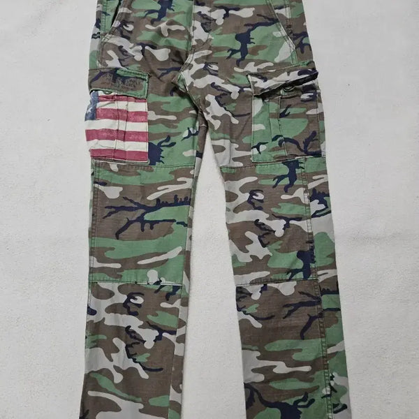 [BUNJANG] Polo Ralph Lauren Denim & Supply Ripstop Flag Cargo Pants / 폴로 랄프로렌 데님앤서플라이 립스탑 성조기 카고 팬츠 급처