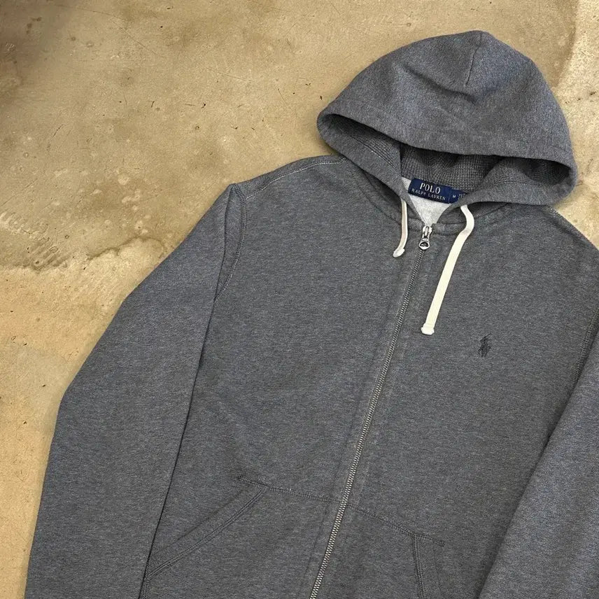 [BUNJANG] Polo Ralph Lauren Grey Fleece Hoodie Zip-Up (M) / M 폴로랄프로렌 그레이 기모 후드집업