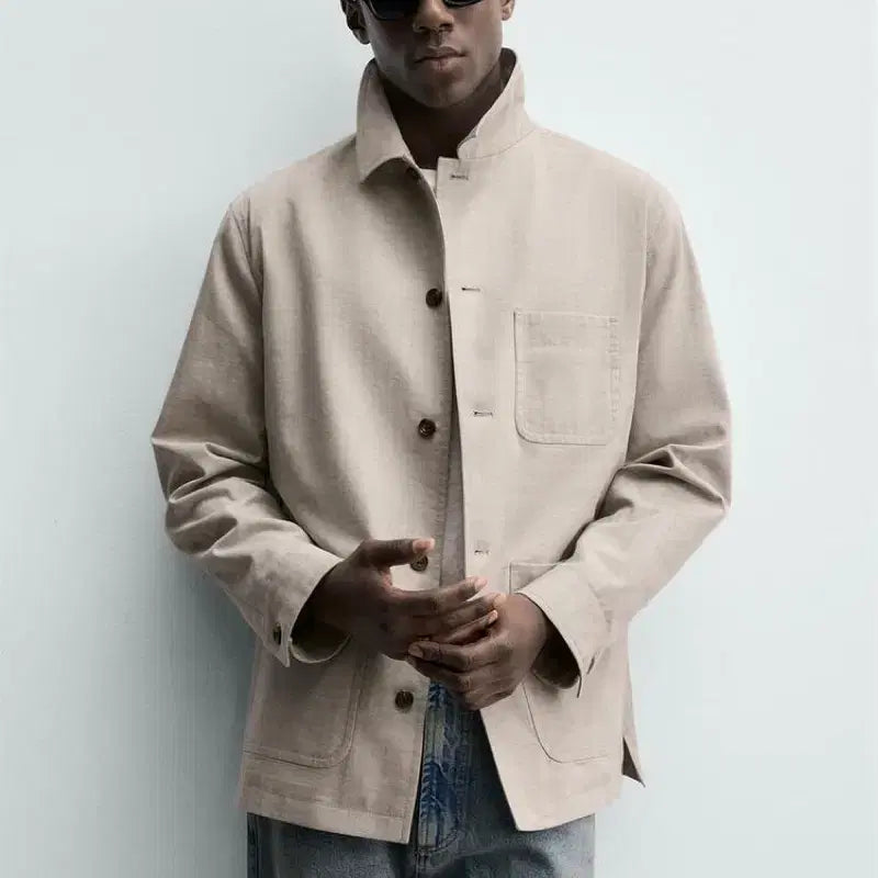 [BUNJANG] Zara French Work Chore Jacket Herringbone Regular Fit Jacket M / 자라 프렌치워크 초어자켓 헤링본 스트럭처 레귤러핏 자켓 M