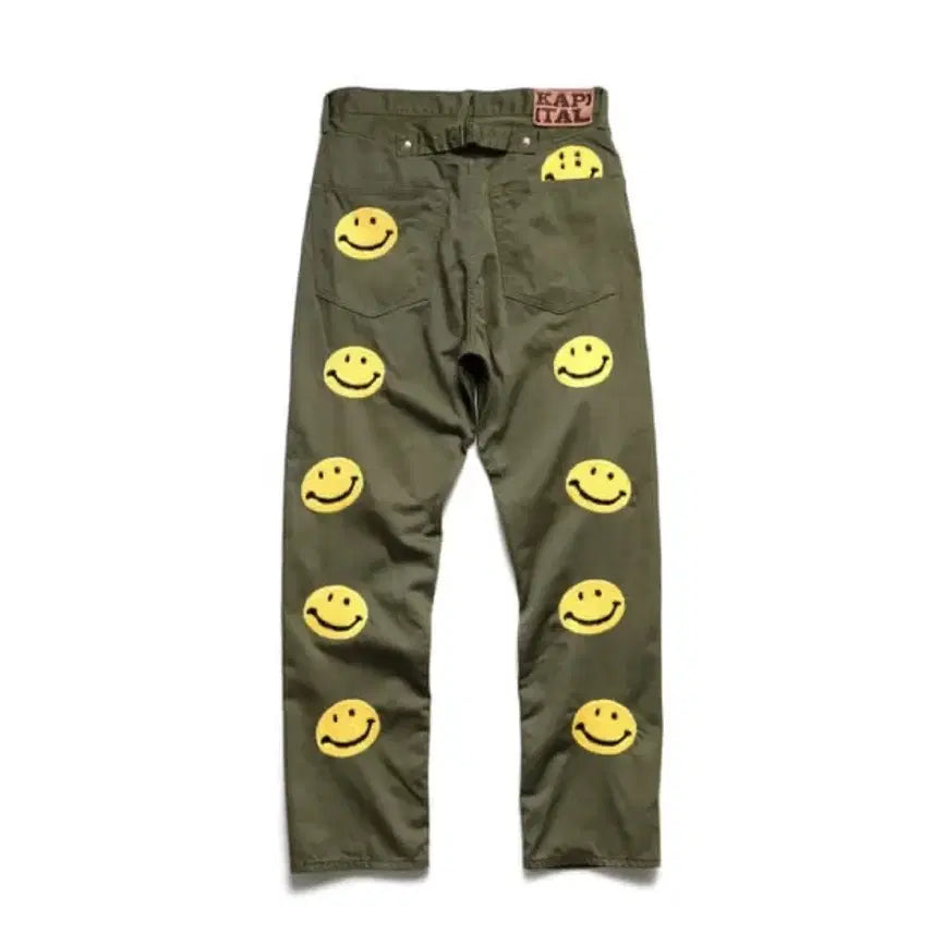[BUNJANG] Kapital Smile Pants Khaki Unisex / 캐피탈 스마일 팬츠