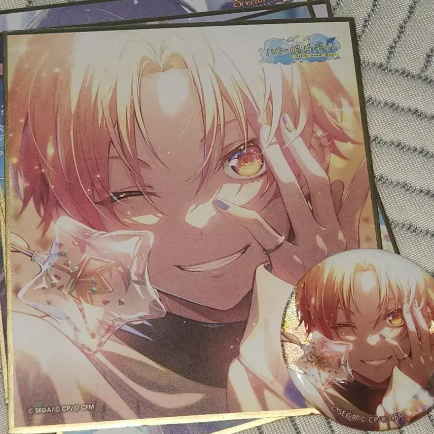 [BUNJANG] Project Sekai Tsukasa 3rd Anniversary Shikishi & Can Badge Set / 프세카 츠카사 3주년 색지 캔뱃지